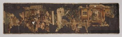 copy of painting in the caves of Ajanta (cave