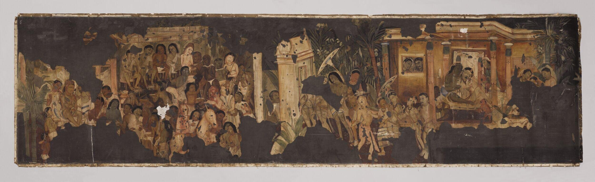 copy of painting in the caves of Ajanta (cave