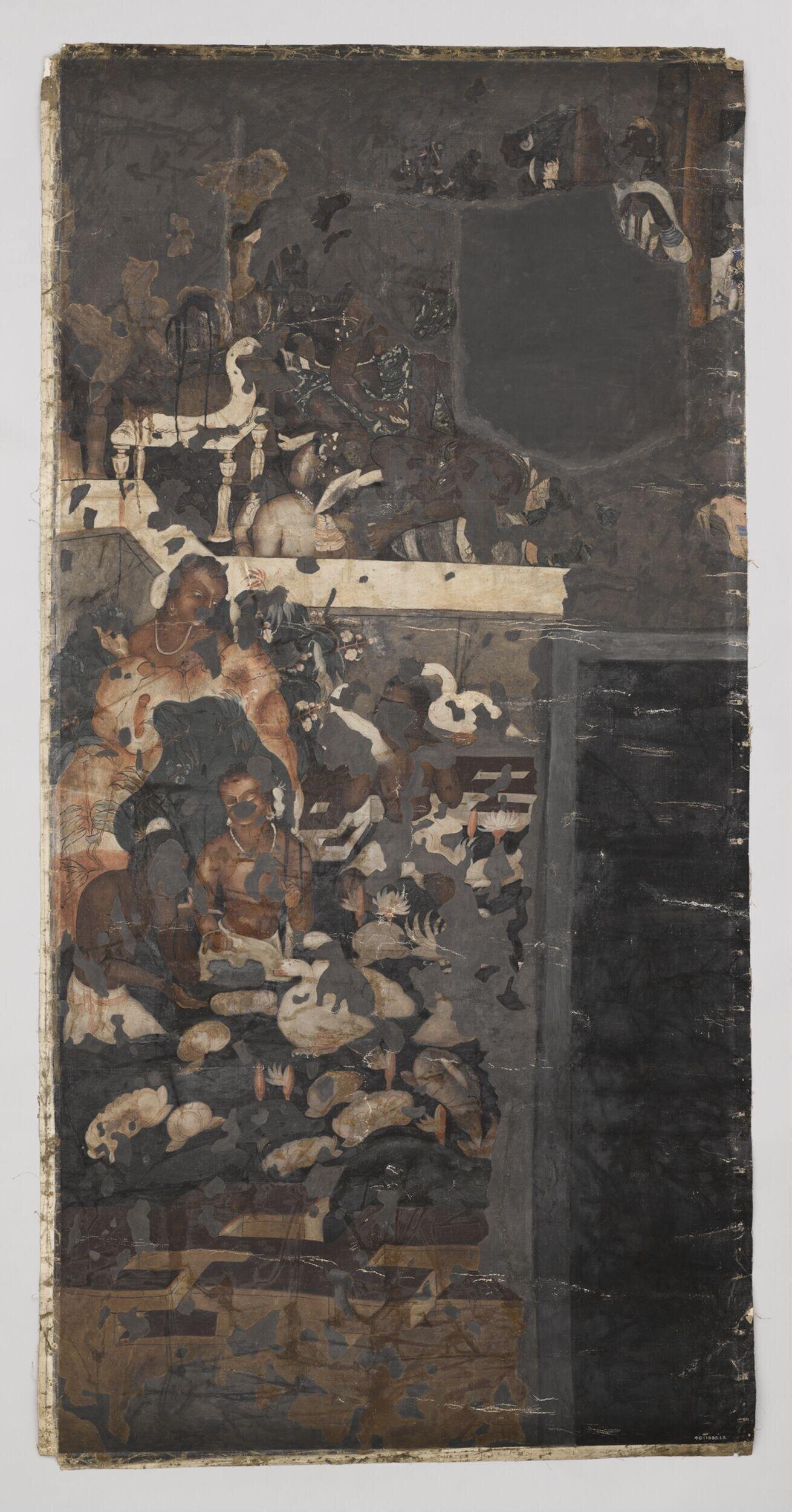 Copy of painting in the caves of Ajanta (Cave 2)