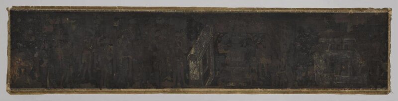 Copy of painting in the caves of Ajanta (Cave 19)
