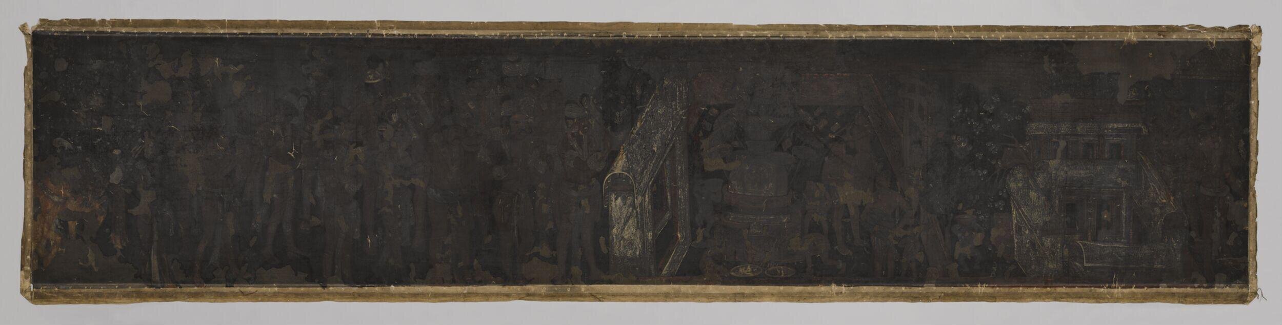 Copy of painting in the caves of Ajanta (Cave 19)