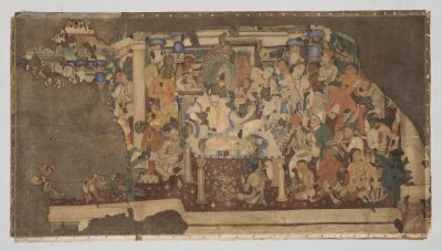 copy of painting in the caves of Ajanta (cave 1)