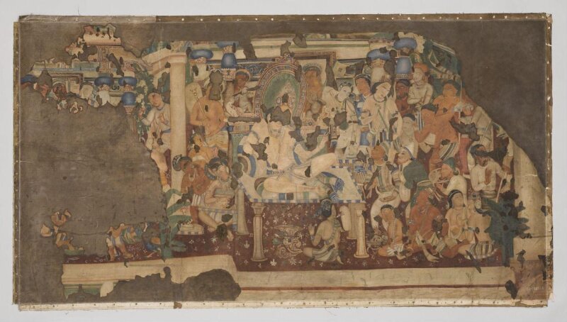 copy of painting in the caves of Ajanta (cave 1)