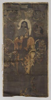 copy of painting in the caves of Ajanta (cave 17)