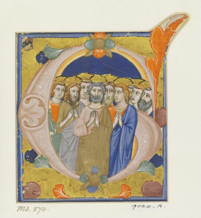 Historiated initial from a choir book (early 14th century) by Pacino di Bonaguida