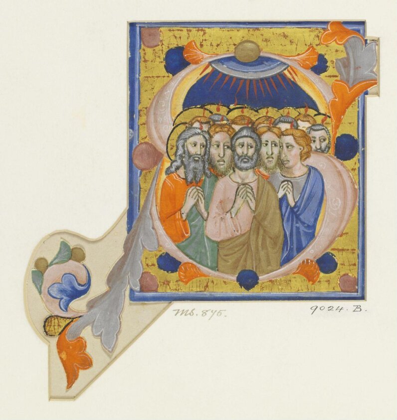 Historiated initial from a choir book (early 14th century) by Pacino di Bonaguida