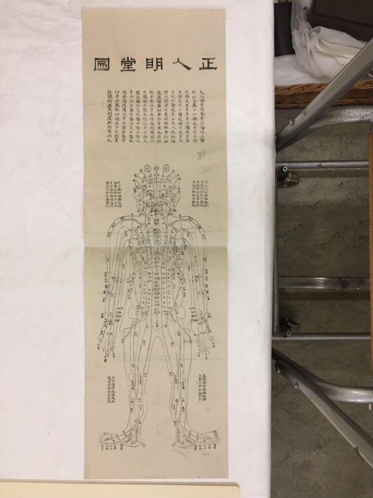 Acupuncture Chart, Frontal View of the Human Body top image