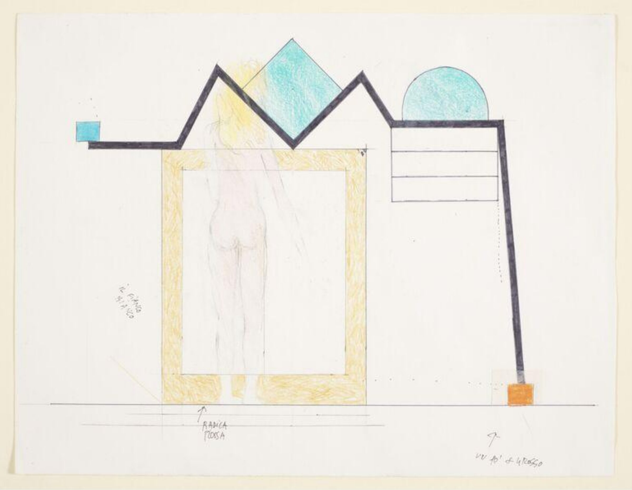 Drawing, Ettore Sottsass, ca. 1981