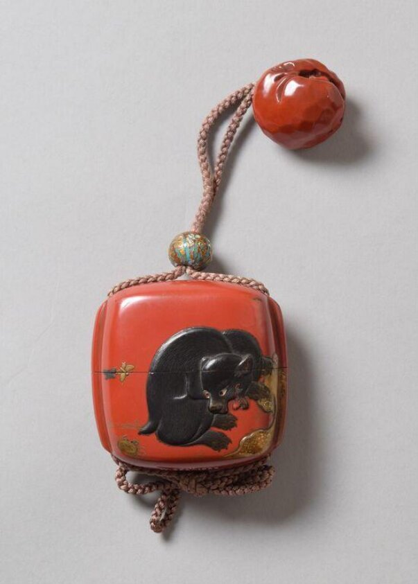 Inrō, netsuke and ojime (late 18th century) by Seki Shūkō