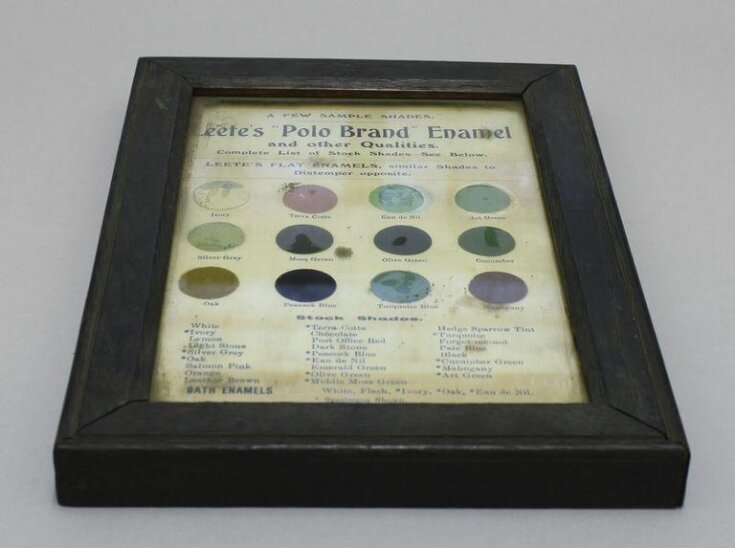 Colour chart for paint by A. Leete & Co. image