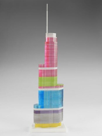 Area allocation model for Trump International Hotel and Tower, Chicago, USA, by Adrian Smith, design partner, Skidmore, Owings and Merrill (SOM), 2001