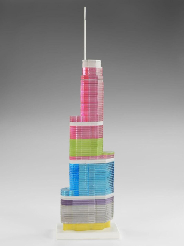 Area allocation model for Trump International Hotel and Tower, Chicago, USA, by Adrian Smith, design partner, Skidmore, Owings and Merrill (SOM), 2001 image