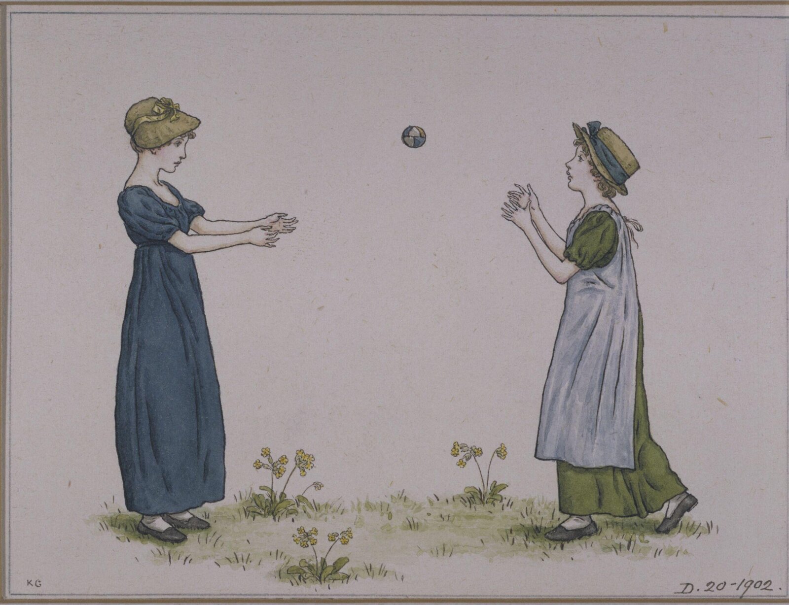 Drawing, Kate Greenaway, 1889
