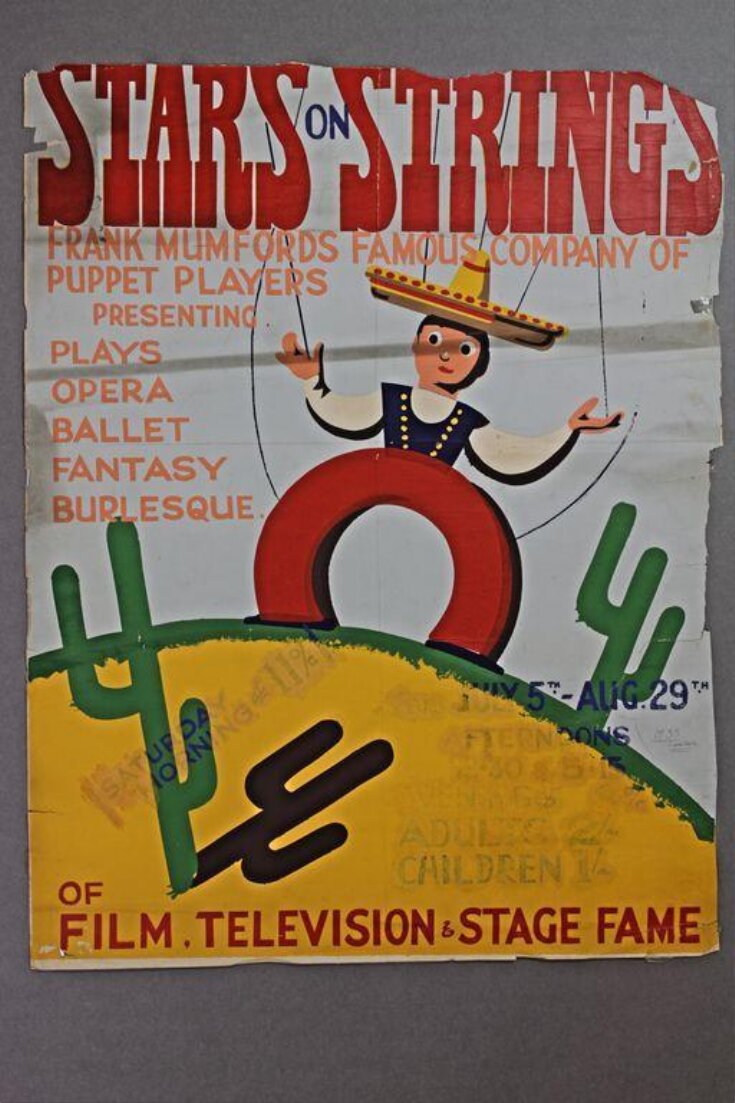 Poster advertising Stars on Strings 'Frank Mumford's Famous Company of Puppet Players of Film, Television and Stage Fame', ca.1943 top image