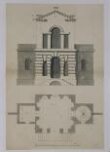 Plan and elevation of the Belvedere at the Penpole Gate, King's Weston, Bristol thumbnail 2