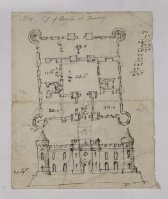 Sketch plan and elevation of Inveraray Castle, Argyll, Scotland thumbnail 2