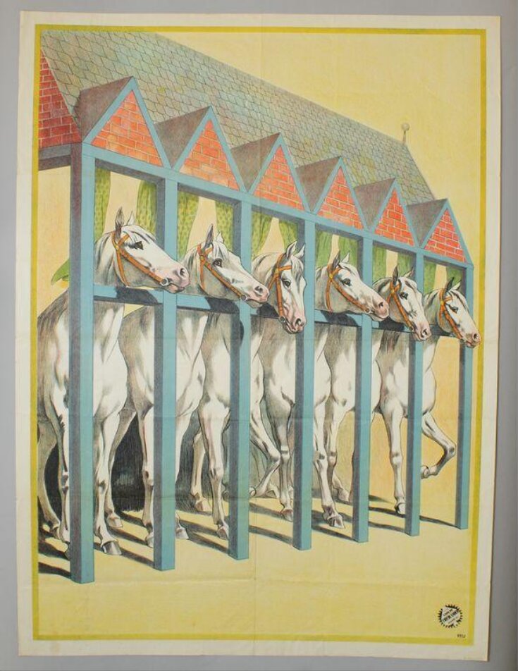 Stock poster advertising horses in a circus menagerie top image