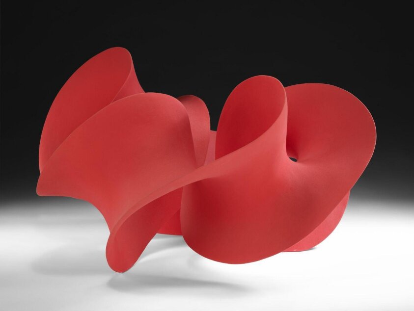 Red Twisted Form (2012) by Lisa Rasmussen