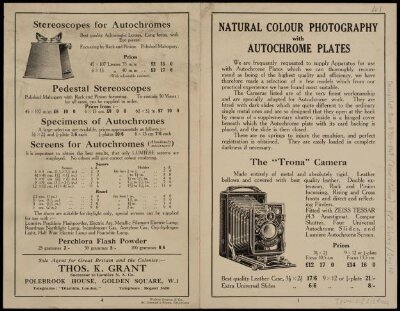 Natural colour photography with Autochrome plates
