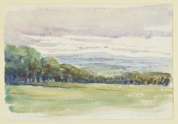 Sketch of a wooded landscape viewed from Gwaynynog, Denbigh top image