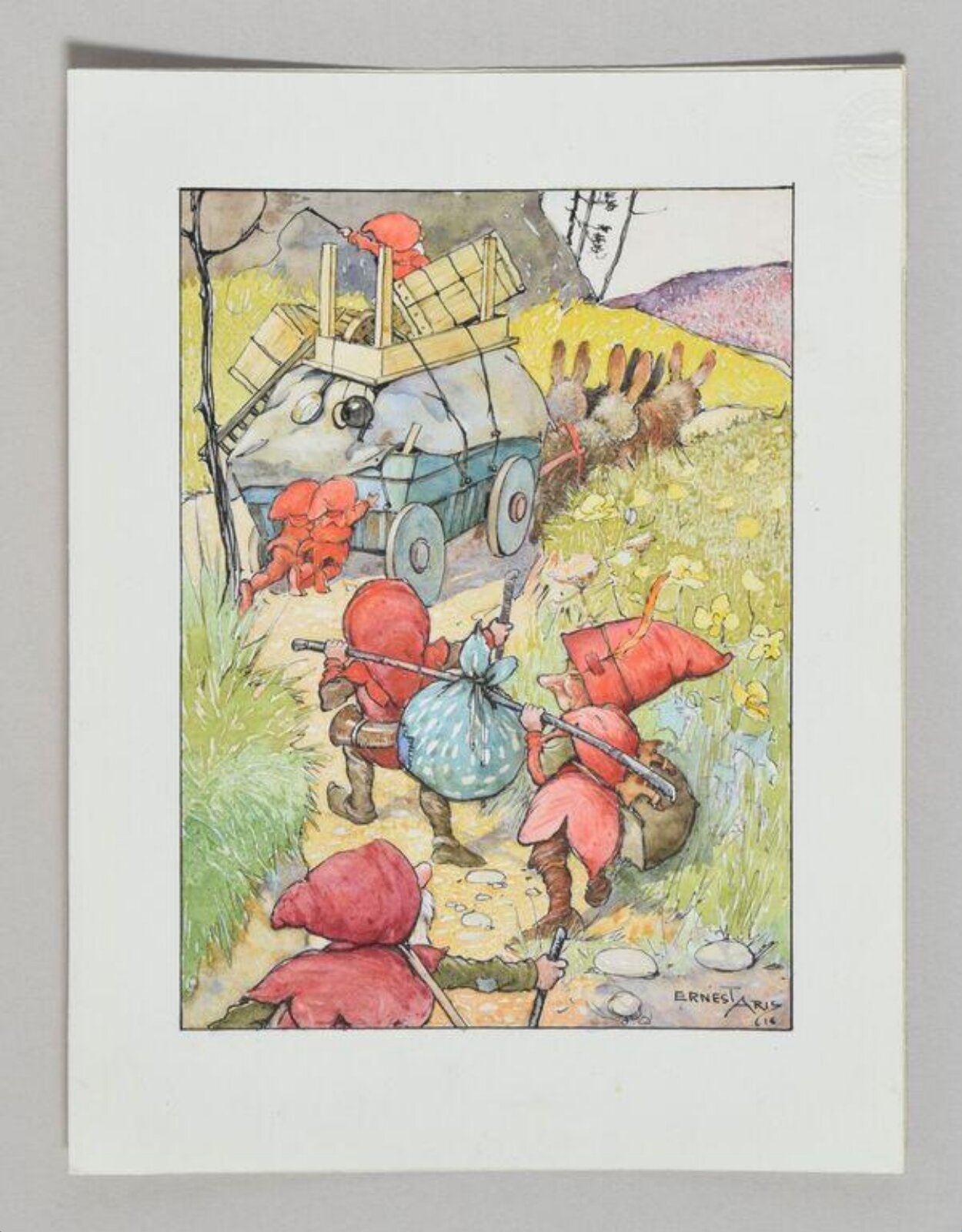 Illustration to The Oakmen, Ernest Aris, 1916