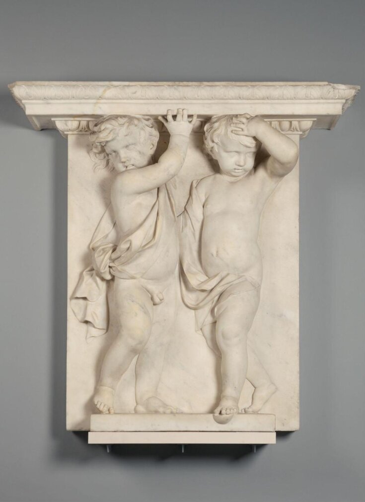 Two Putti supporting and Architrave top image