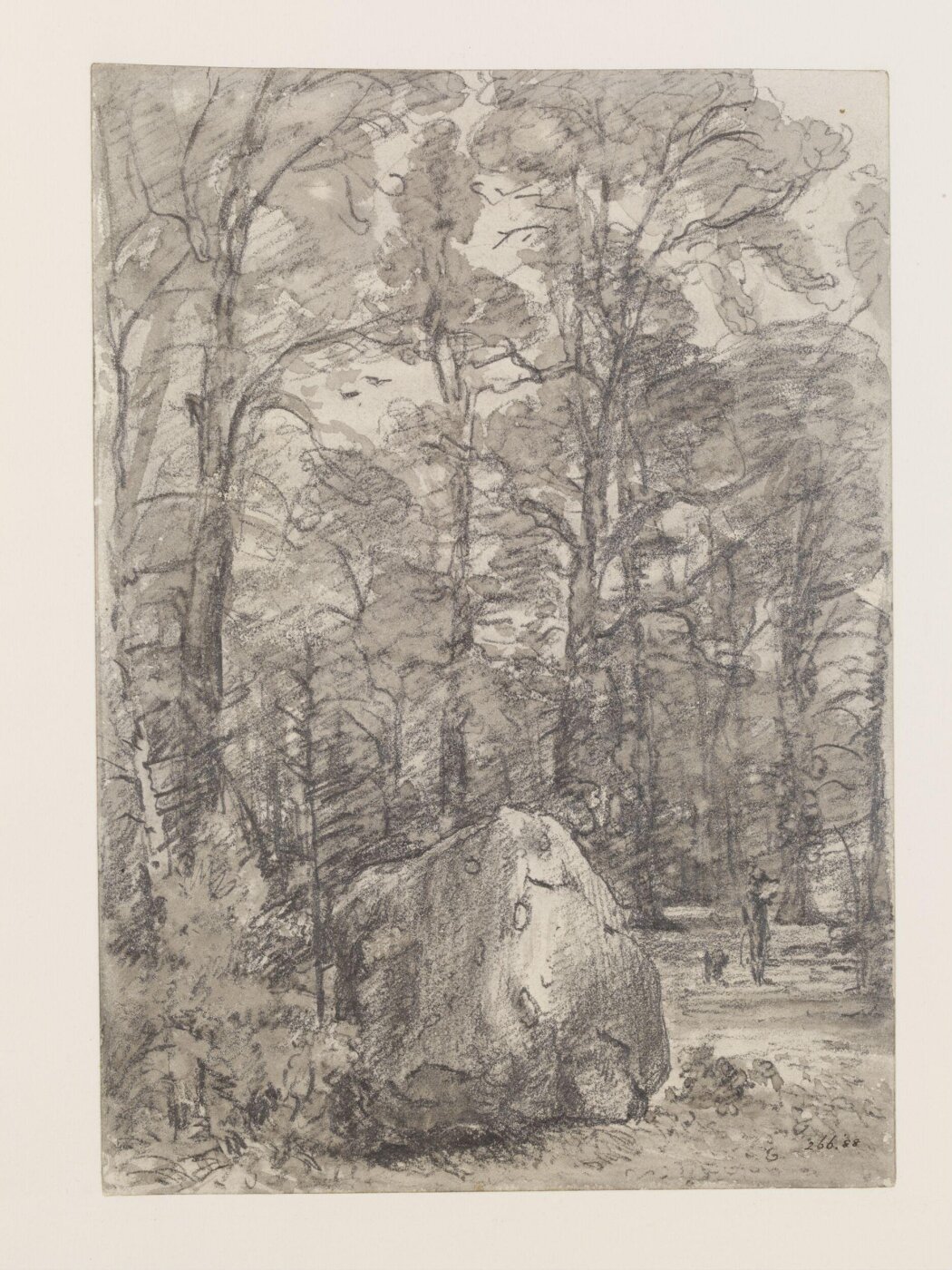 Constable, John (RA), A Stone in the garden of Coleorton Hall