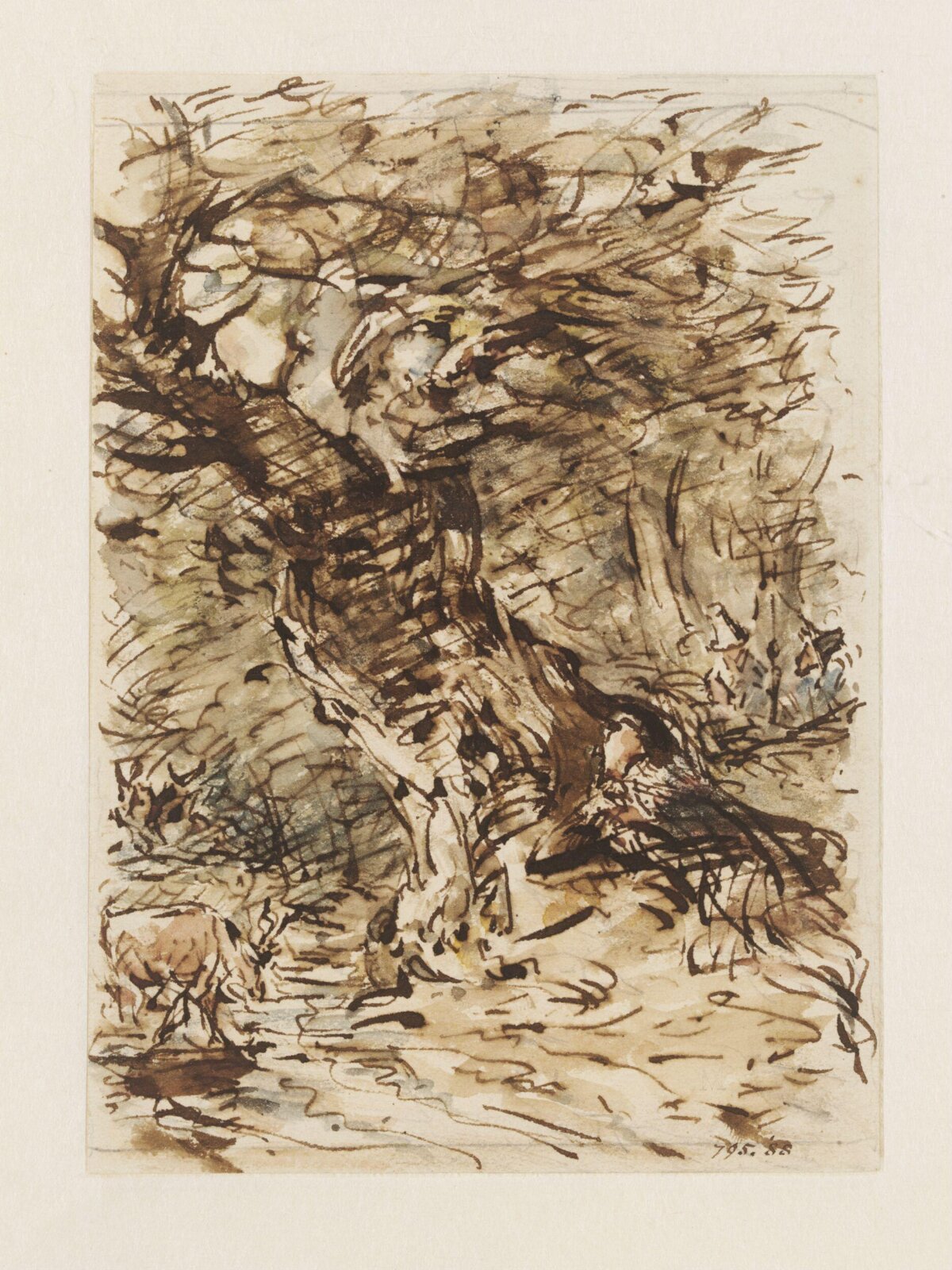 Jaques and the wounded stag, John Constable, ca. 1834-ca. 1836