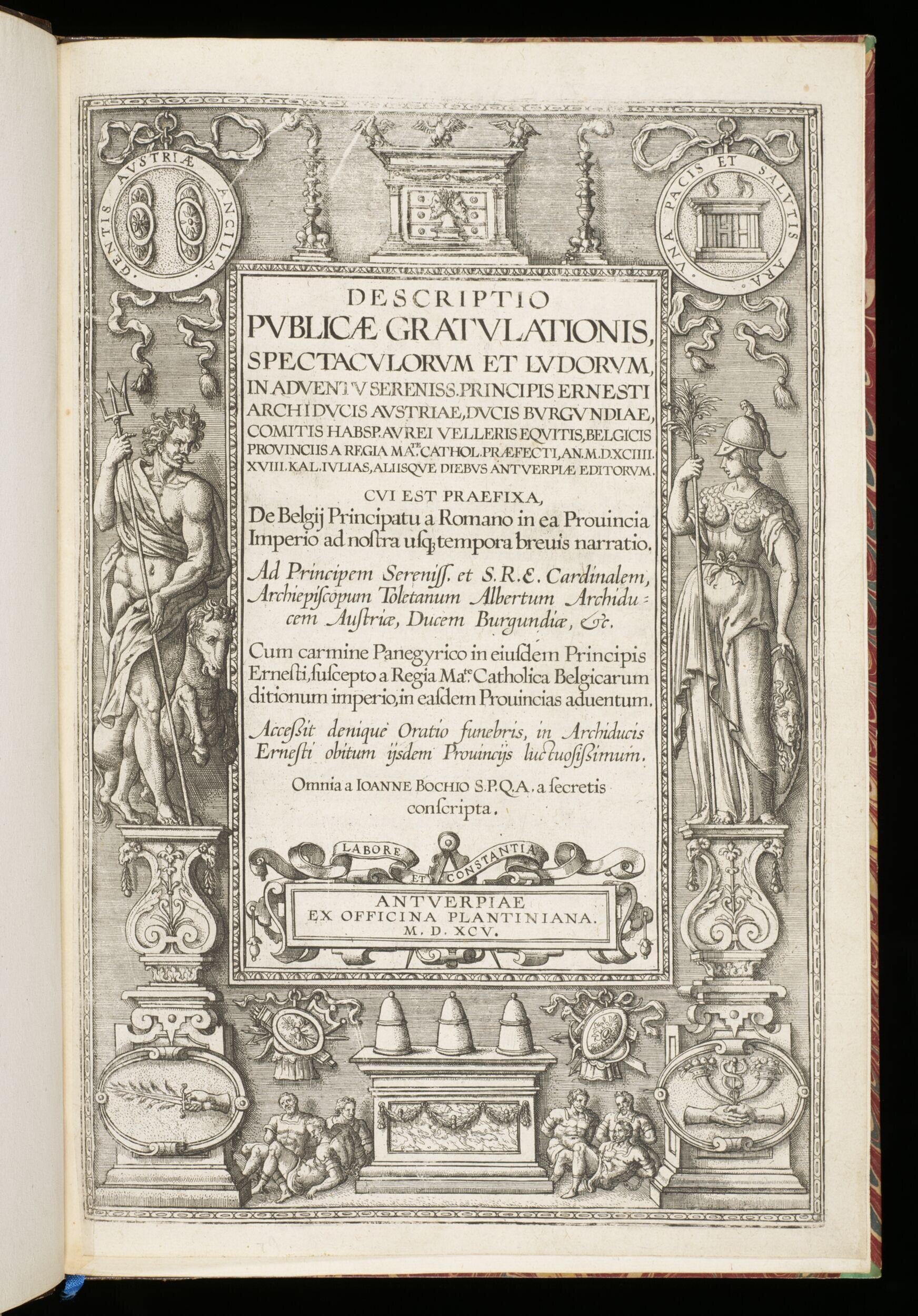Descriptio publicae gratulationis, spectaculorum et ludorum, in adventu Sereniss