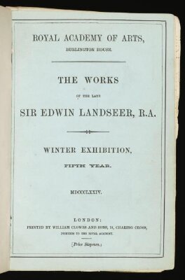 The works of Sir E. Landseer
