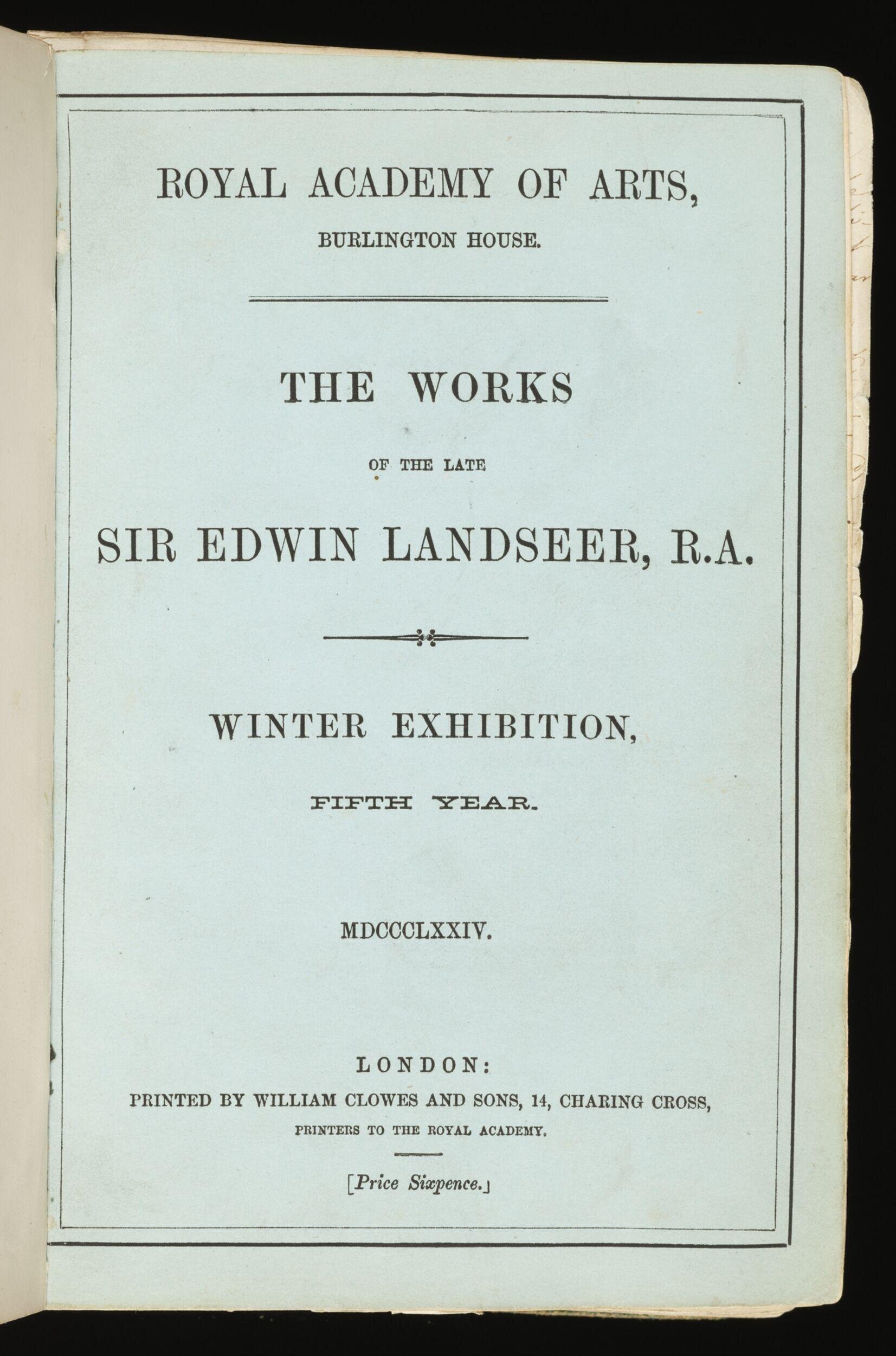 The works of Sir E. Landseer
