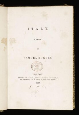Italy: a poem