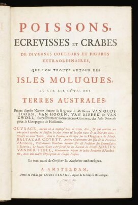 Poissons, ecrevisses, et crabes de diverses couleurs et figures extraordinaires