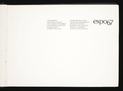 Expo 67: l'album-mémorial de l'Exposition universelle et internationale de première catégorie tenue à Montréal