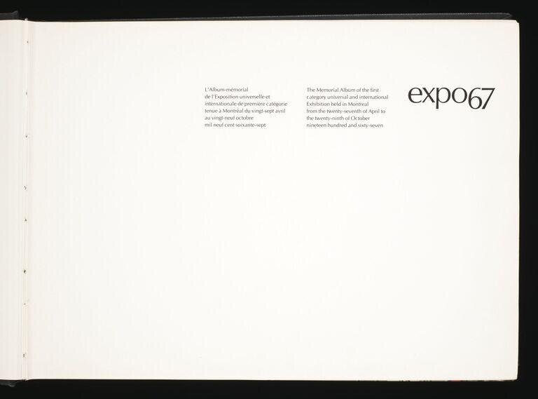 Expo 67: l'album-mémorial de l'Exposition universelle et internationale de première catégorie tenue à Montréal
