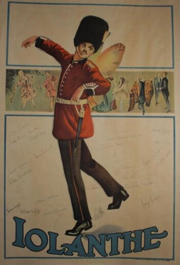 Signed poster advertising Iolanthe 