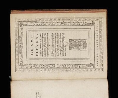 Champ fleury, au quel est contenu l'art et science de la deue et vraye proportion des lettres attiques