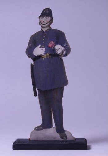 Souvenir cutout of Leo Sheffield as the Sergeant of Police in The Pirates of Penzance