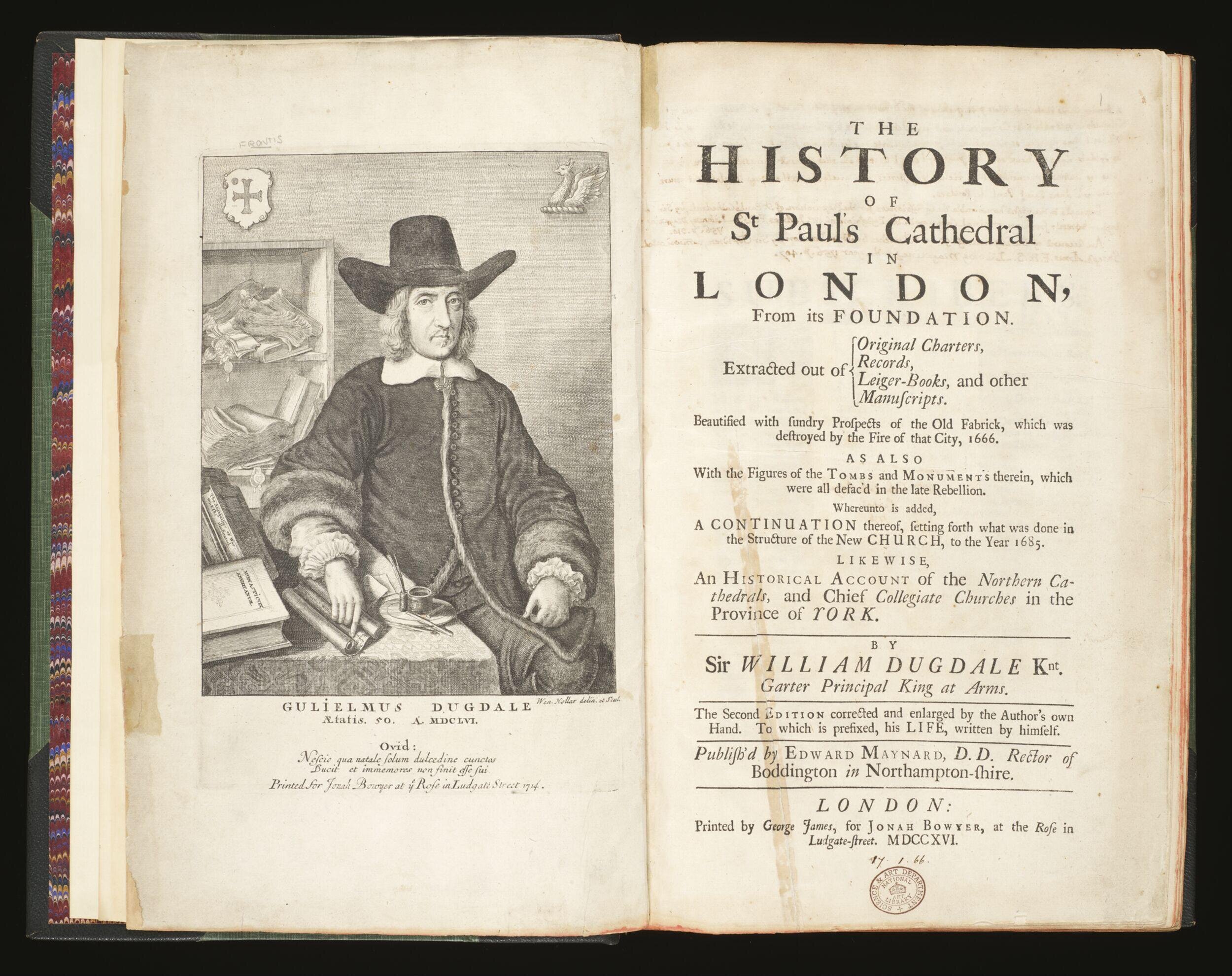 The history of St. Paul's cathedral in London, from its foundation