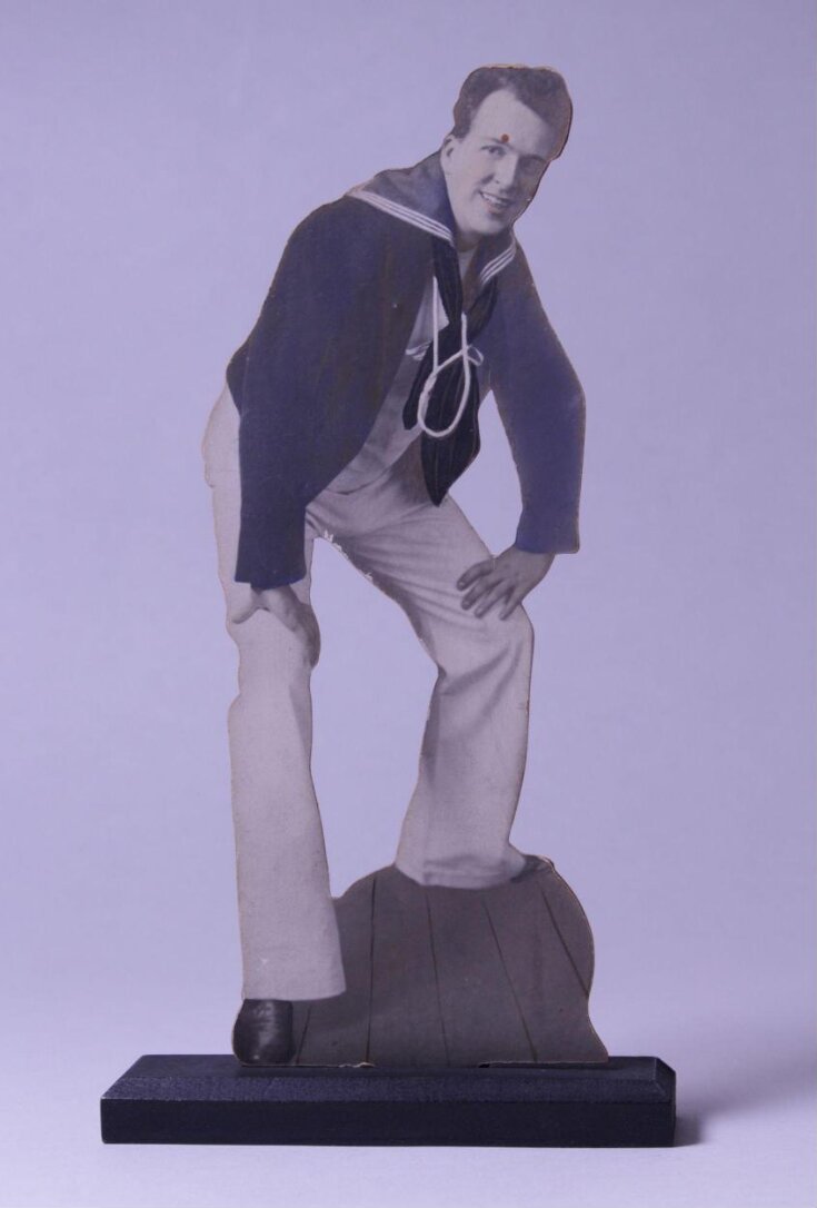 Souvenir cutout of Derek Oldham as Ralph Rackstraw in HMS Pinafore image