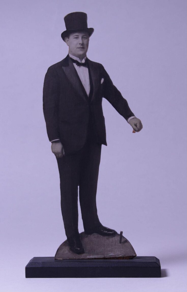 Souvenir cutout of an unidentified man associated with the D'Oyly Carte Company in 1922 image
