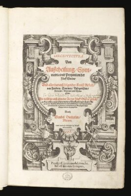 Architectura von Ausstheilung, Symmetria und Proportion der fünff Seulen