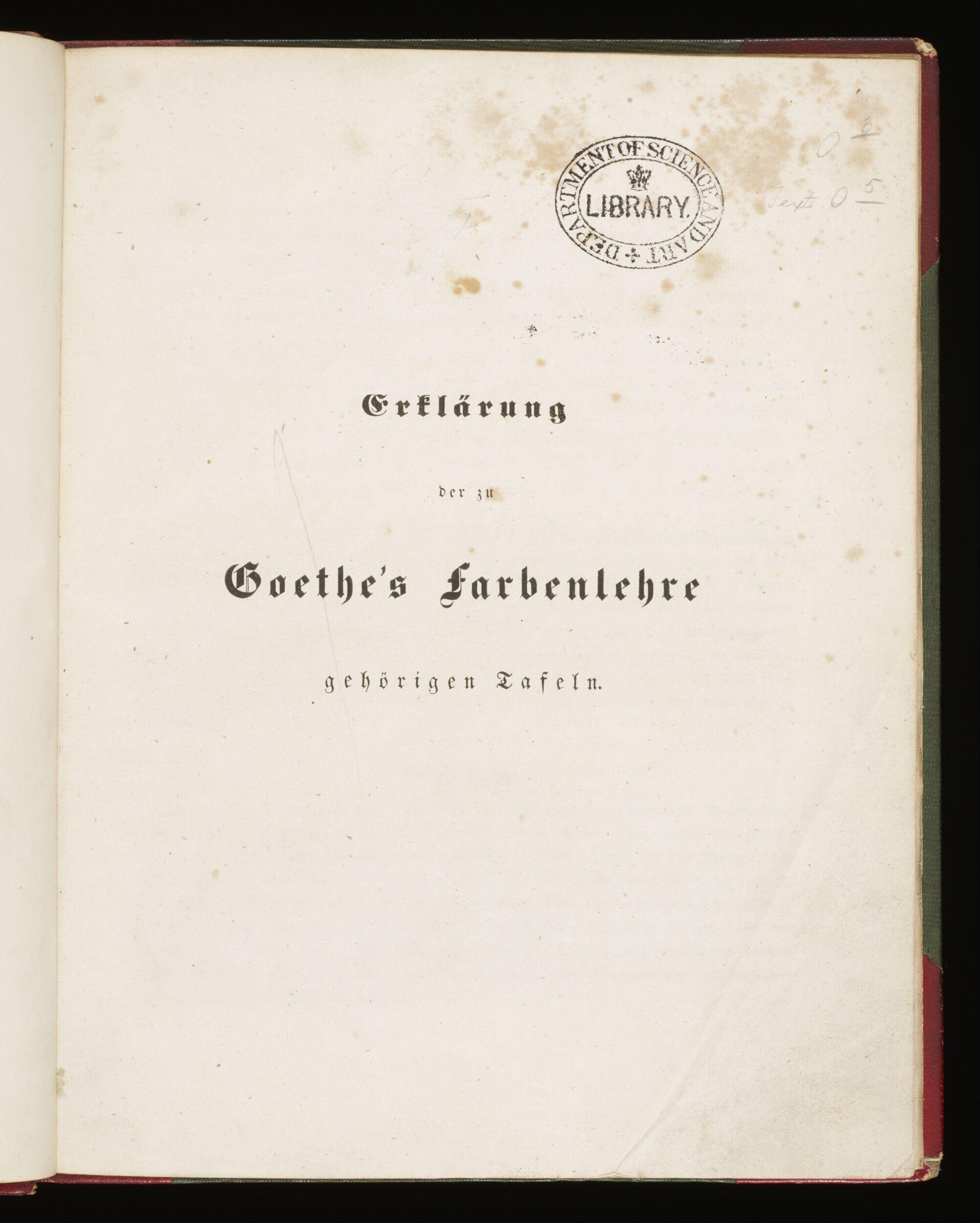 Zur Farbenlehre