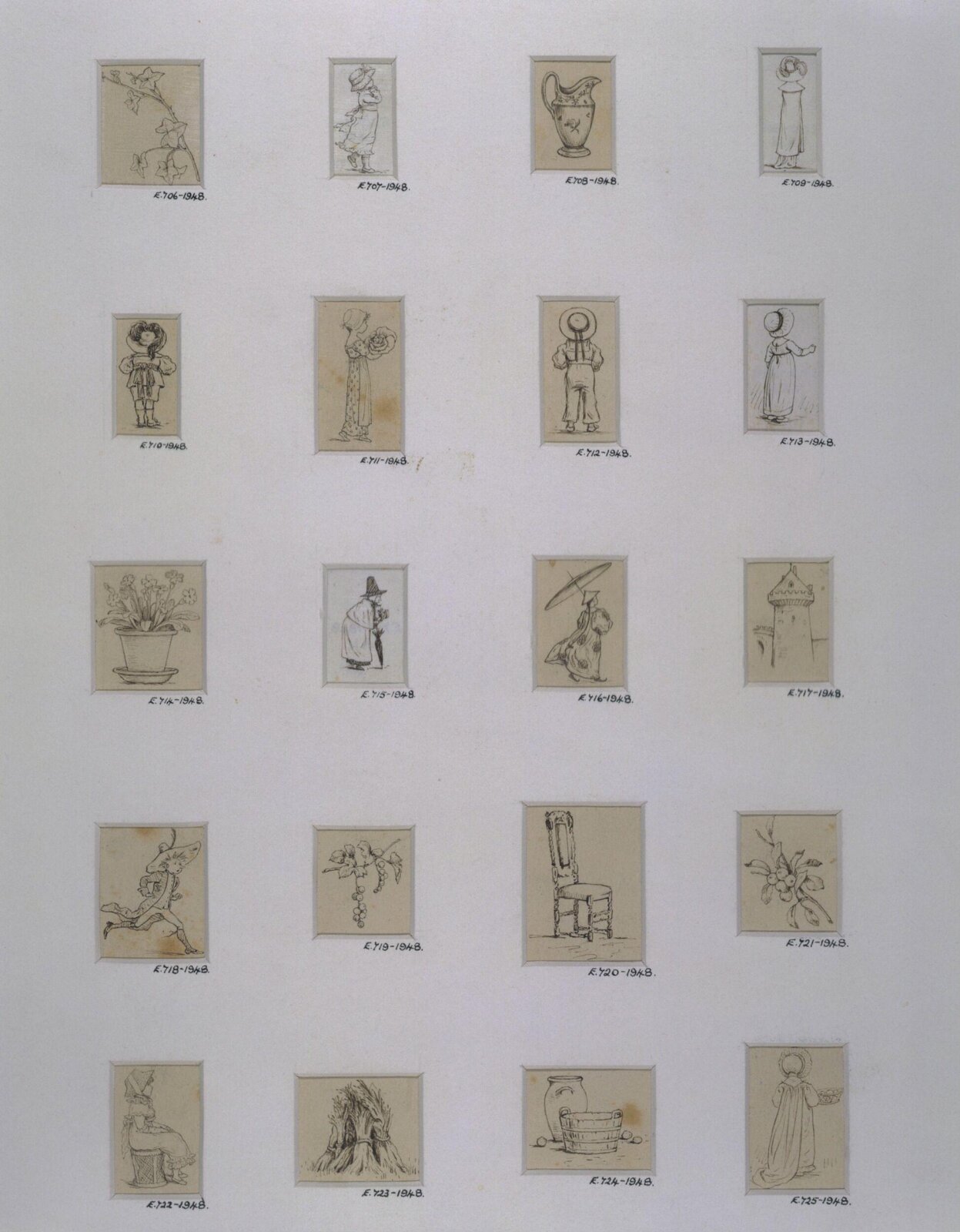 Drawing, Kate Greenaway, 1880