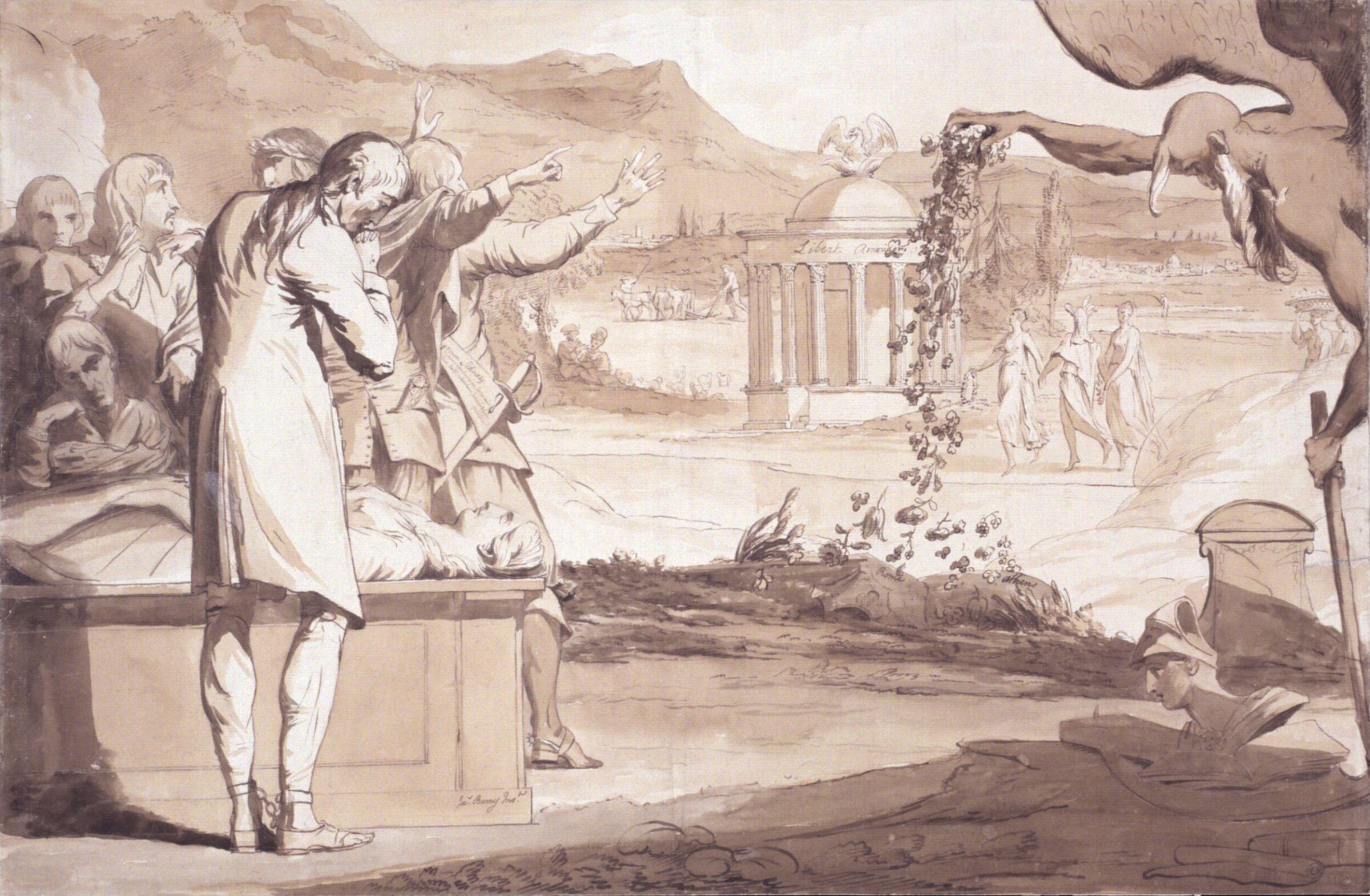 Study for a print 'The Phoenix, or the Resurrection of Freedom.', James Barry, ca. 1776