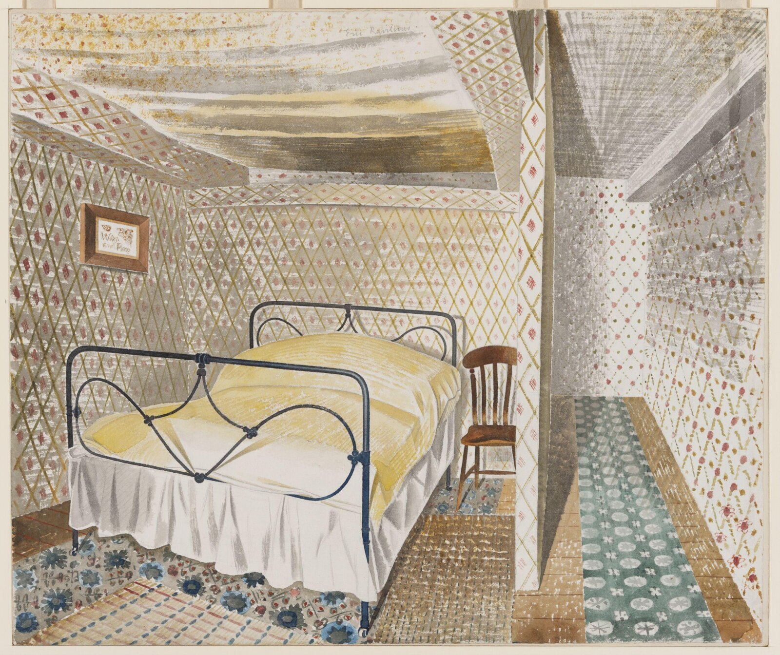 Farmhouse Bedroom, Eric Ravilious, 1938