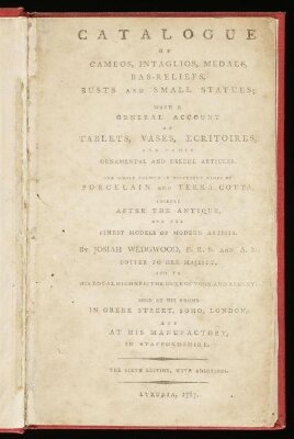 Catalogue of cameos, intaglios, medals, bas-reliefs, busts and small statues