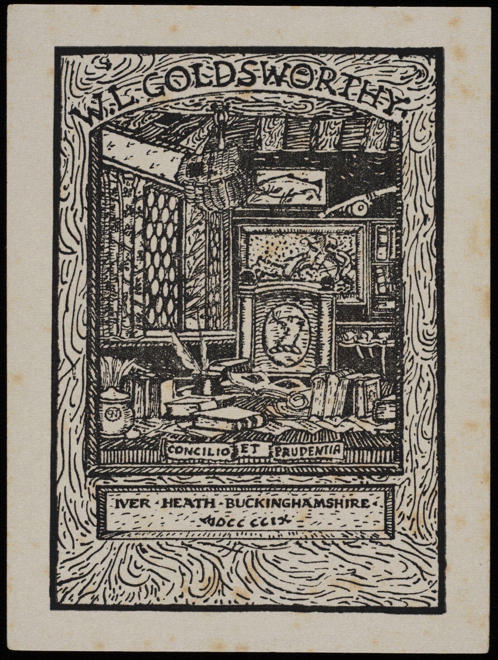 Bookplate for W.L. Goldsworthy