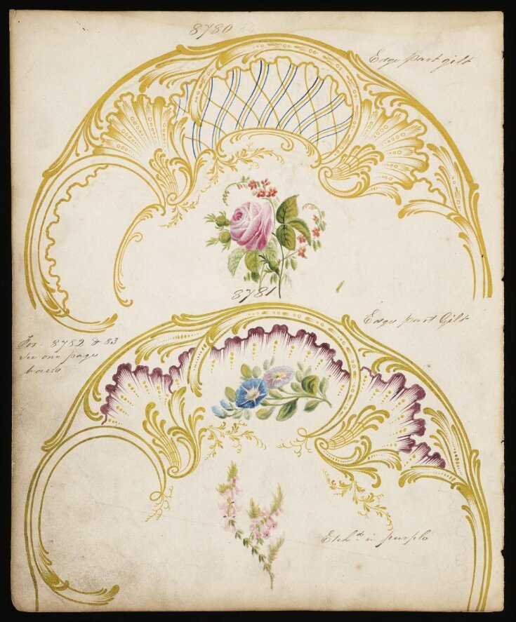 Sheet of plate designs from a pattern book image