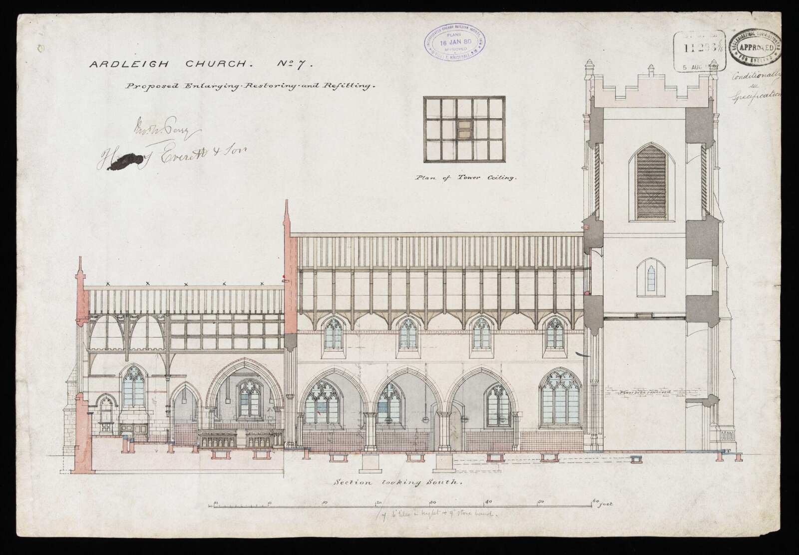 Drawing, William Butterfield, 1879 to 1880